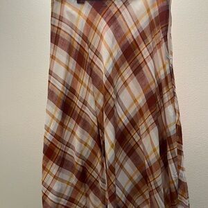 Plaid A-Line Skirt